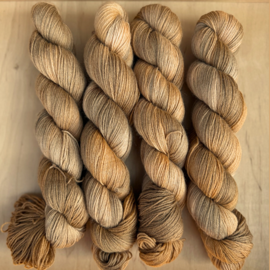 Toffee Tan - Corriedale Nylon Sock