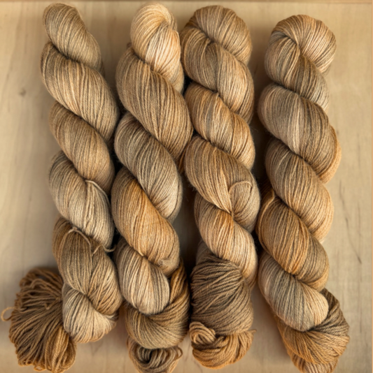 Toffee Tan - Corriedale Nylon Sock