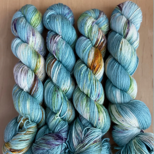 Sea Jewels - Merino, Alpaca, Silk Sock