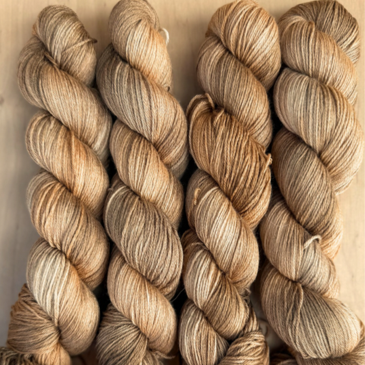 Toffee Tan - Merino, Alpaca, Silk Sock