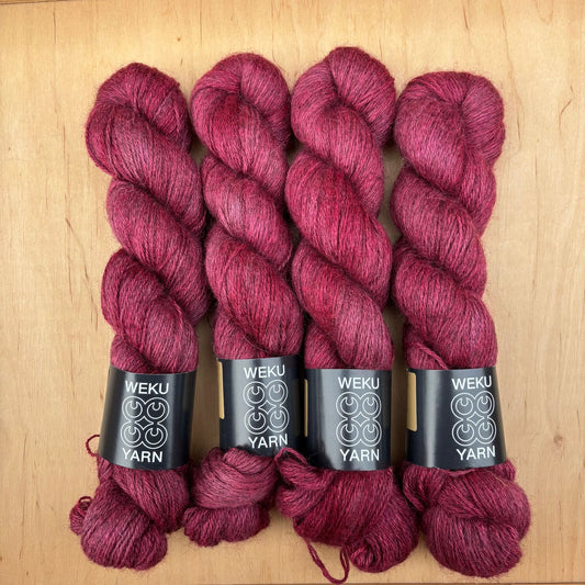 Burgundy - Grey ExBFL, Romney, BFL & Silk Sock